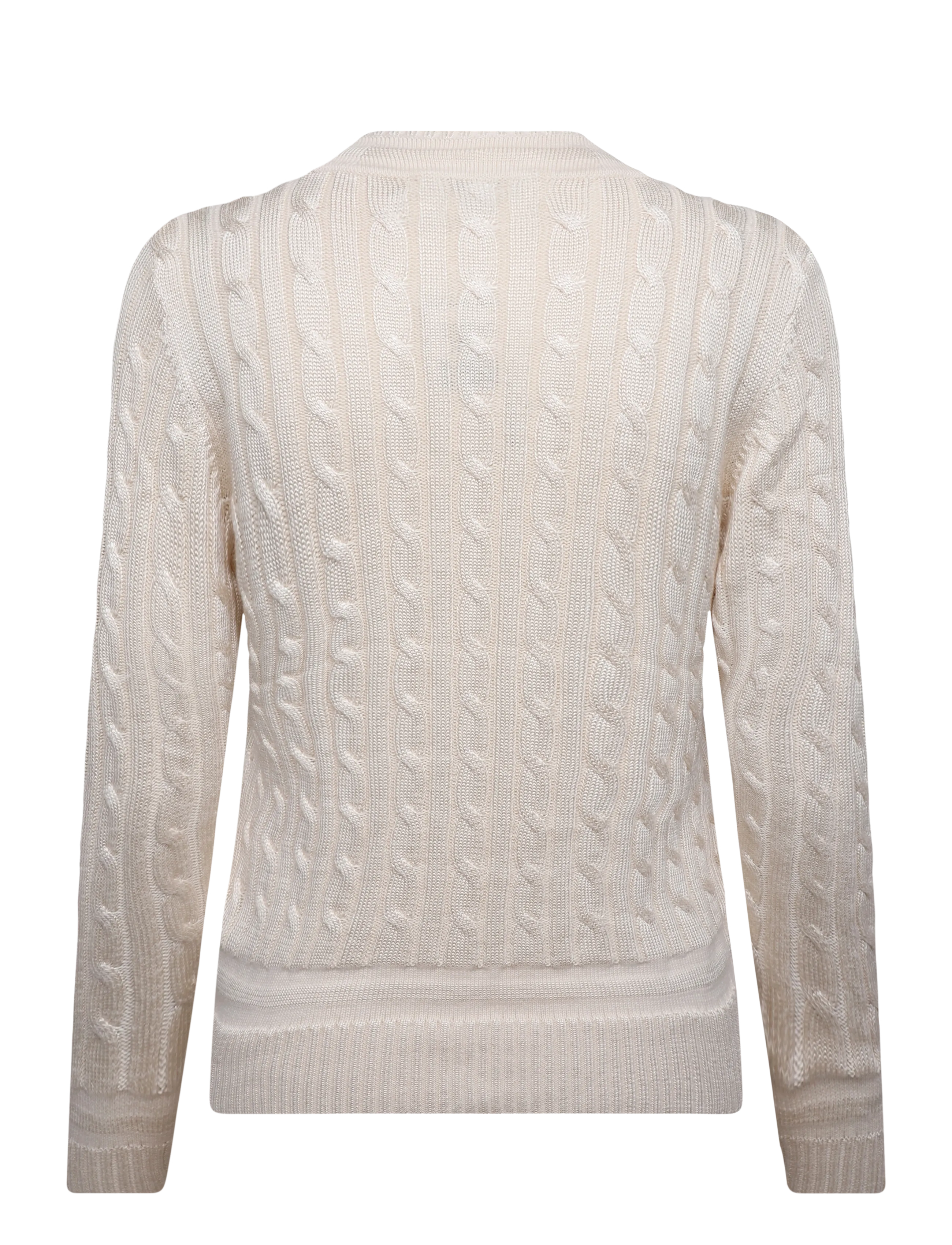 Lauren Ralph Lauren - Cable-Knit Cricket Sweater - jumpers - mascarpone cream - 2