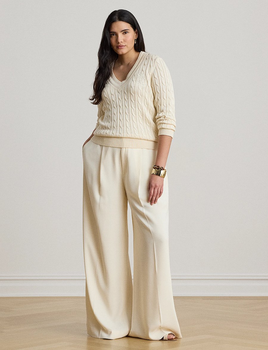 Lauren Ralph Lauren - Cable-Knit Cricket Sweater - jumpers - mascarpone cream - 4