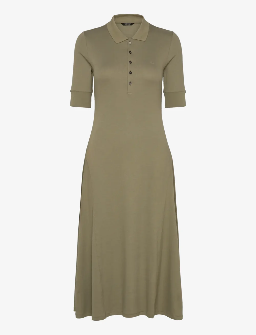 Lauren Ralph Lauren - Cotton-Blend Polo Dress - t-paitamekot - sage green - 0