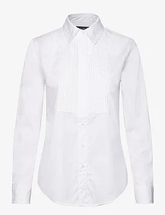 Pintucked Cotton Broadcloth Shirt, Lauren Ralph Lauren
