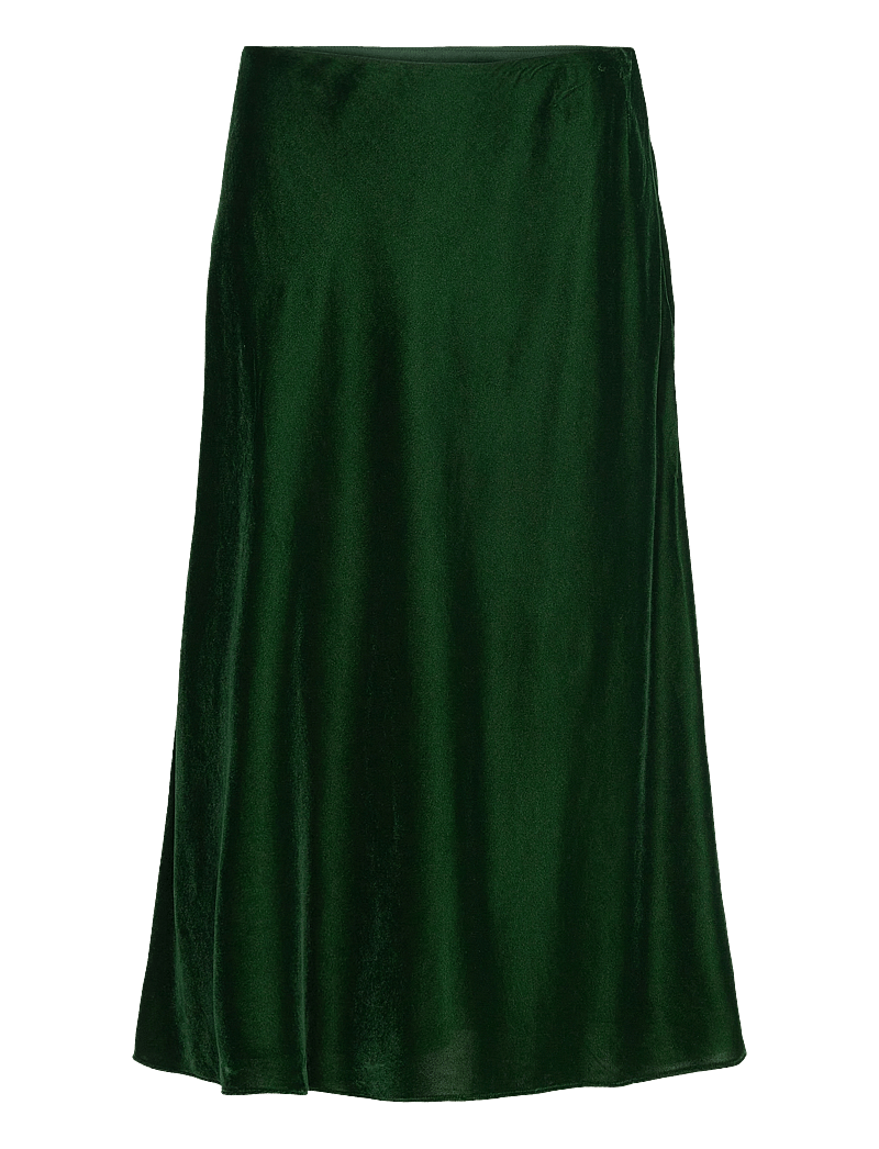 Lauren Ralph Lauren - Velvet A-Line Skirt - satiinist seelikud - emerald green vel - 0