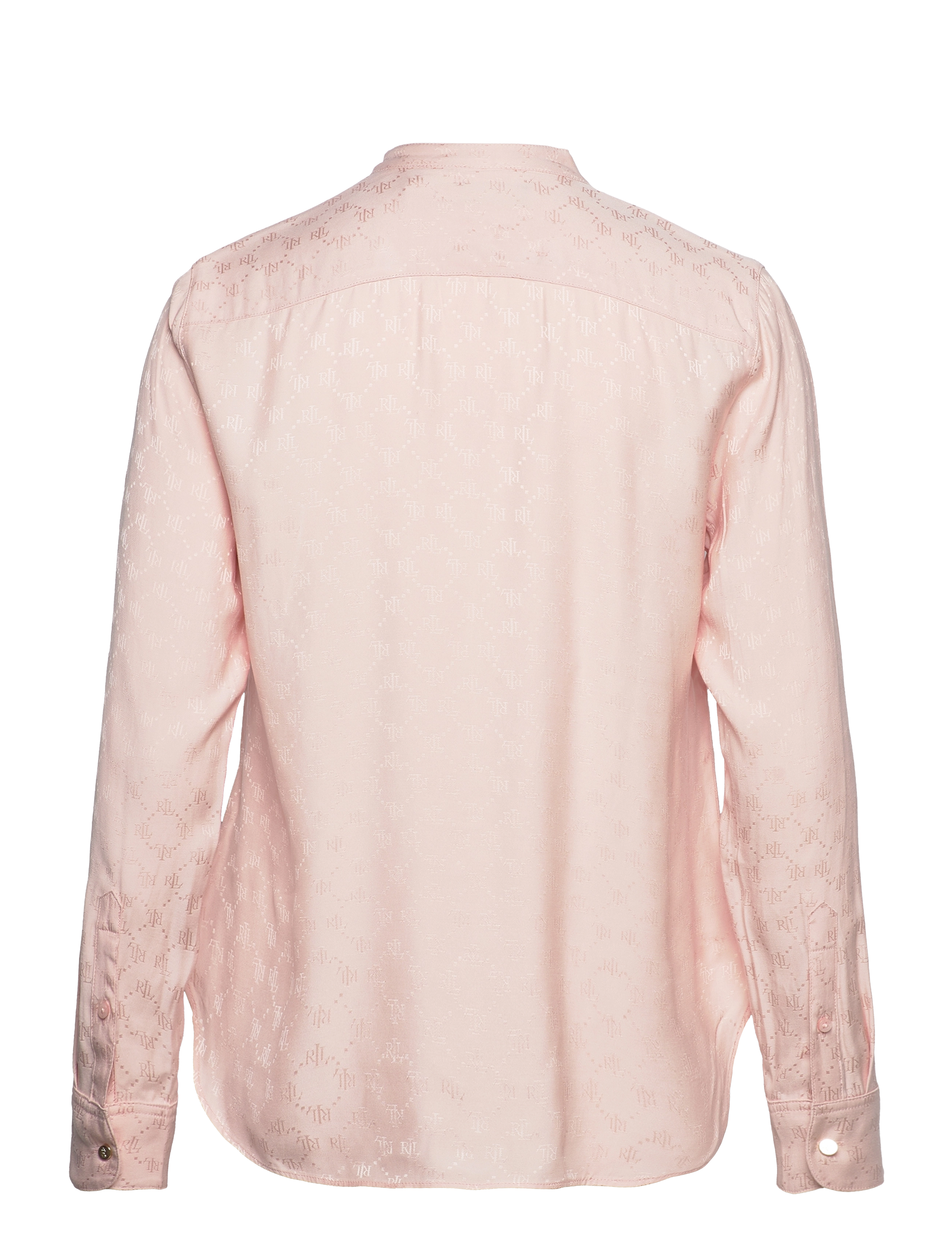 Lauren Ralph Lauren - Ruffle-Trim Logo Jacquard Shirt - pale pink - 1
