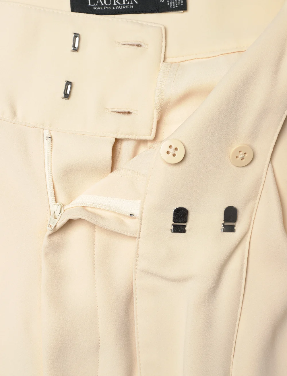 Lauren Ralph Lauren - TRIPLE GEORGETTE-SHORT - bermuda püksid - ivory beige - 3