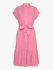 Lauren Ralph Lauren - Gingham Cotton Dress - marškinių tipo suknelės - poolside rose - 0