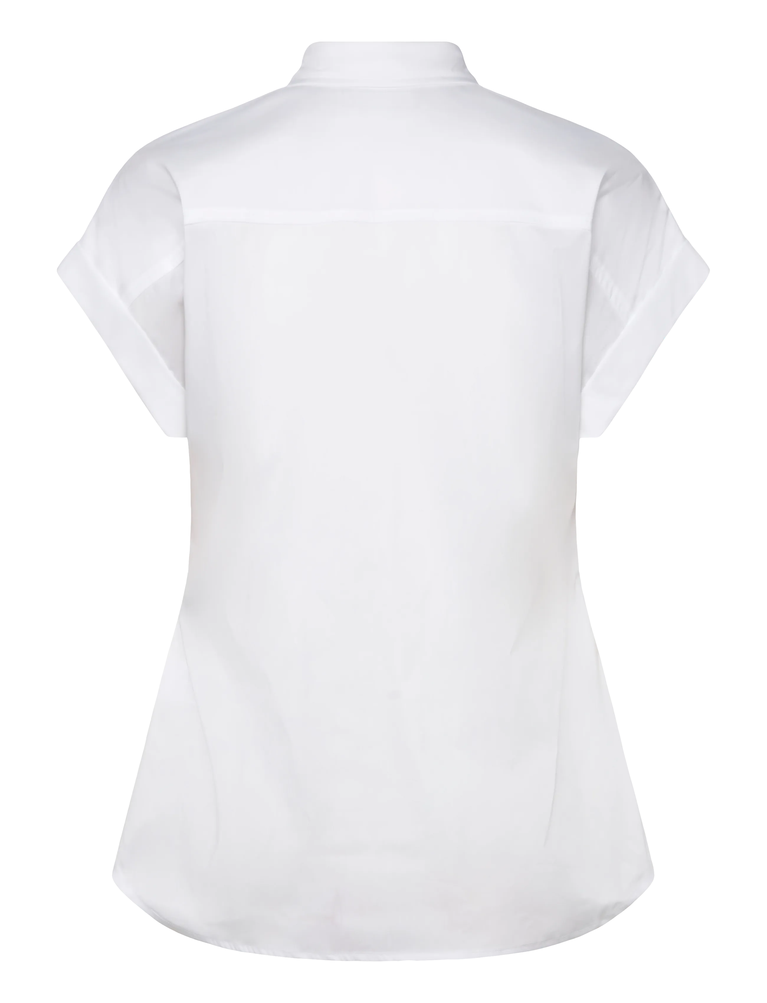Lauren Ralph Lauren - Twist-Front Cotton Short-Sleeve Shirt - kortærmede skjorter - white - 2