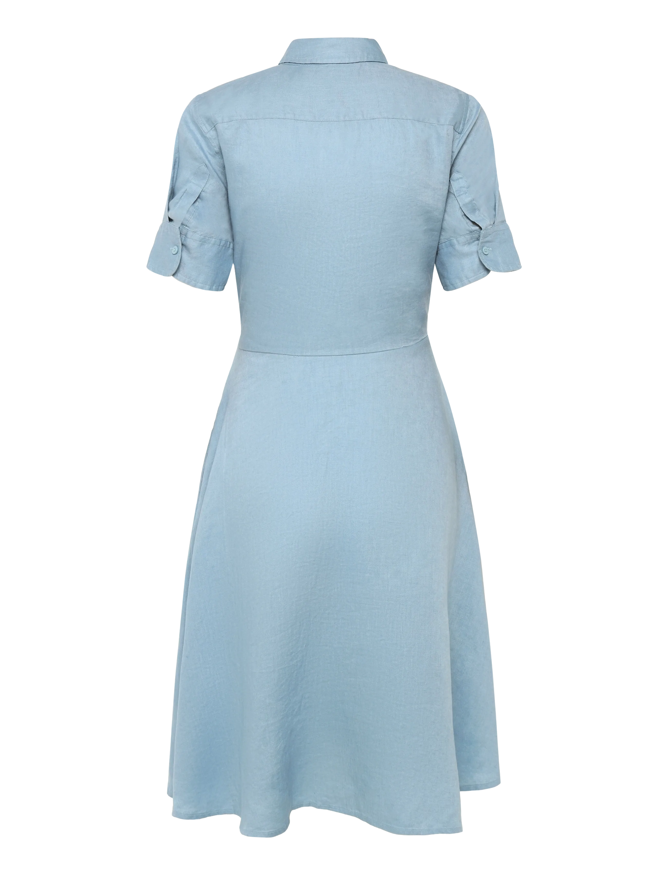 Lauren Ralph Lauren - Tie-Front Linen Shirtdress - hemdkleider - blue note - 1