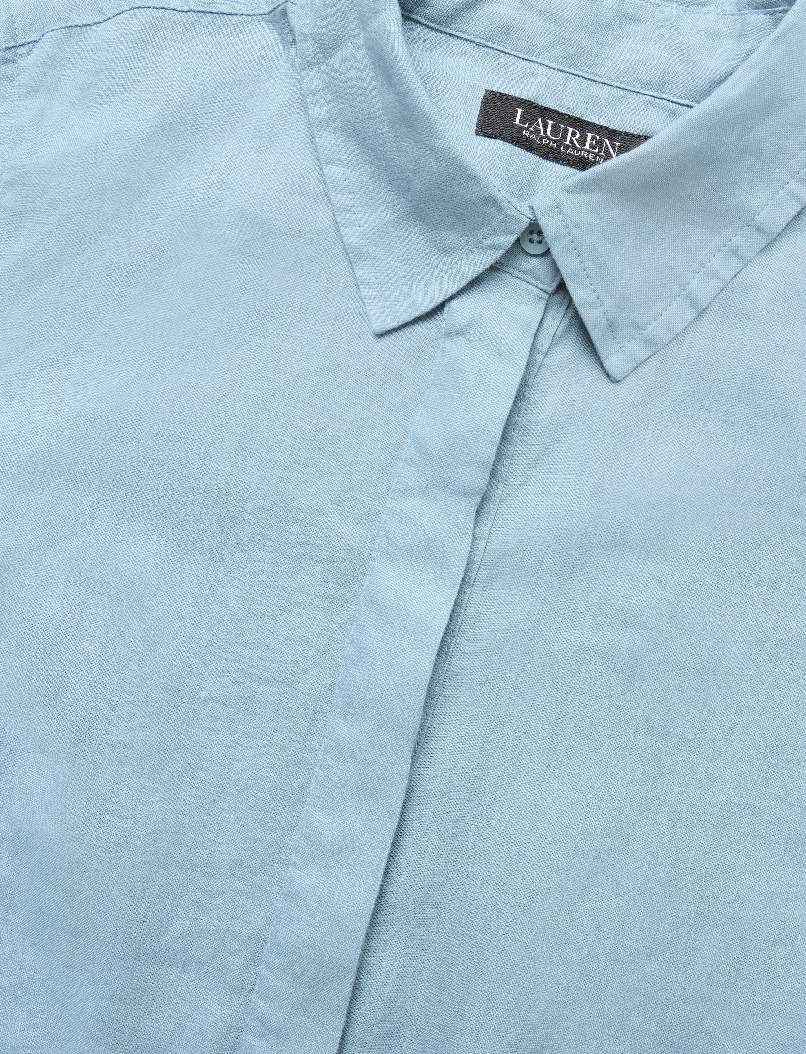 Lauren Ralph Lauren - Tie-Front Linen Shirtdress - hemdkleider - blue note - 2
