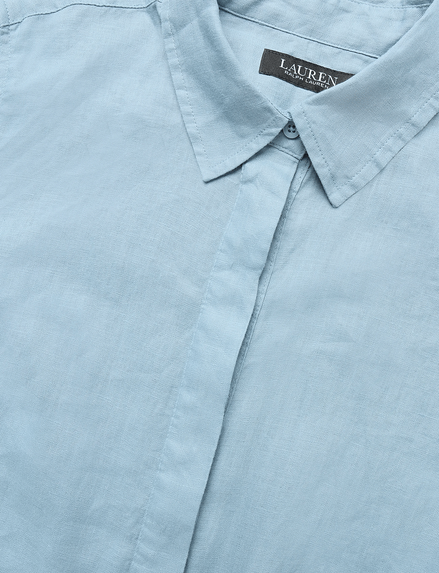 Lauren Ralph Lauren - Tie-Front Linen Shirtdress - hemdkleider - blue note - 2