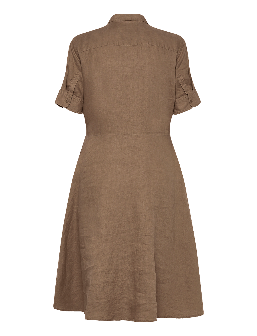 Lauren Ralph Lauren - Tie-Front Linen Shirtdress - robes chemises - madison tan - 1