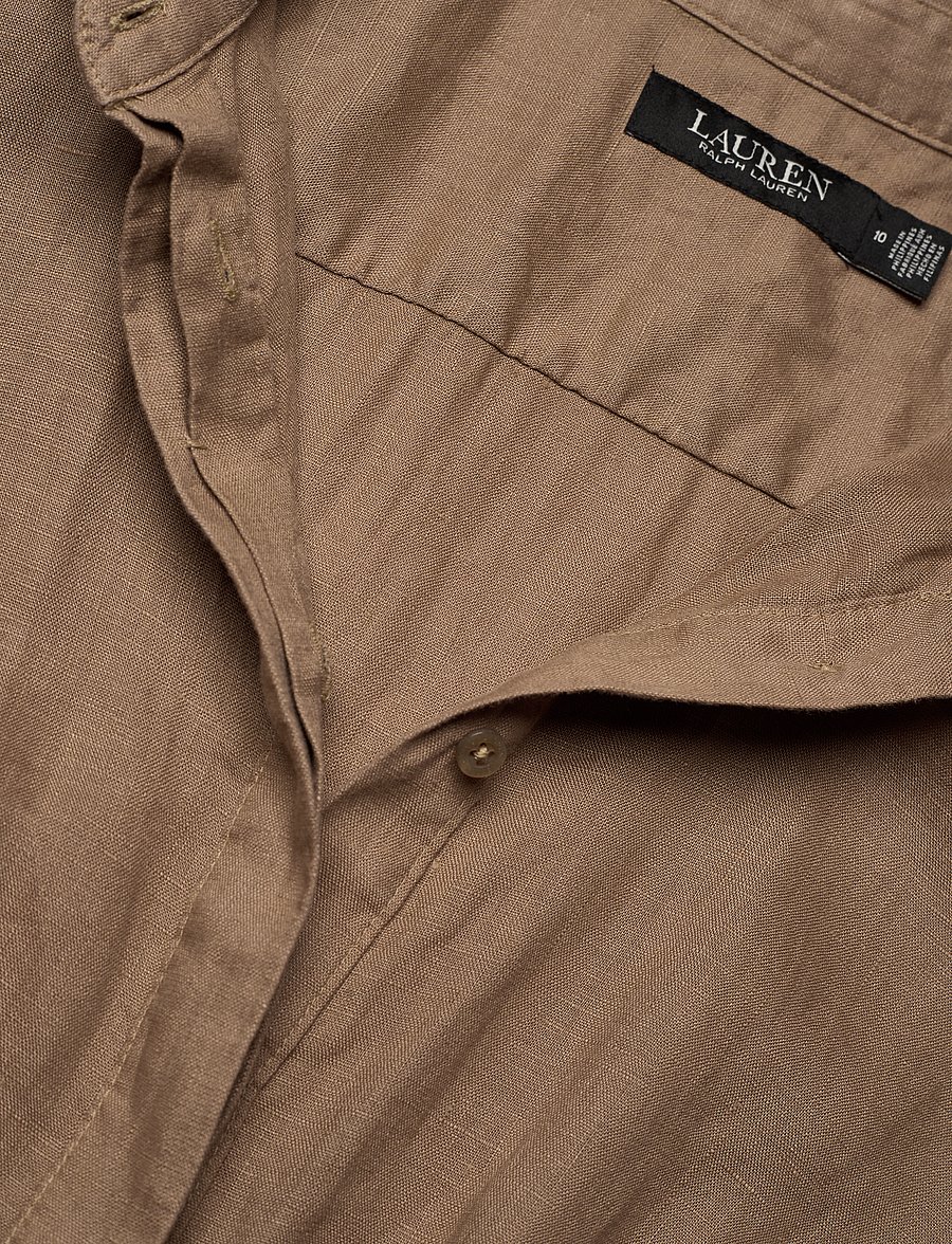 Lauren Ralph Lauren - Tie-Front Linen Shirtdress - robes chemises - madison tan - 2