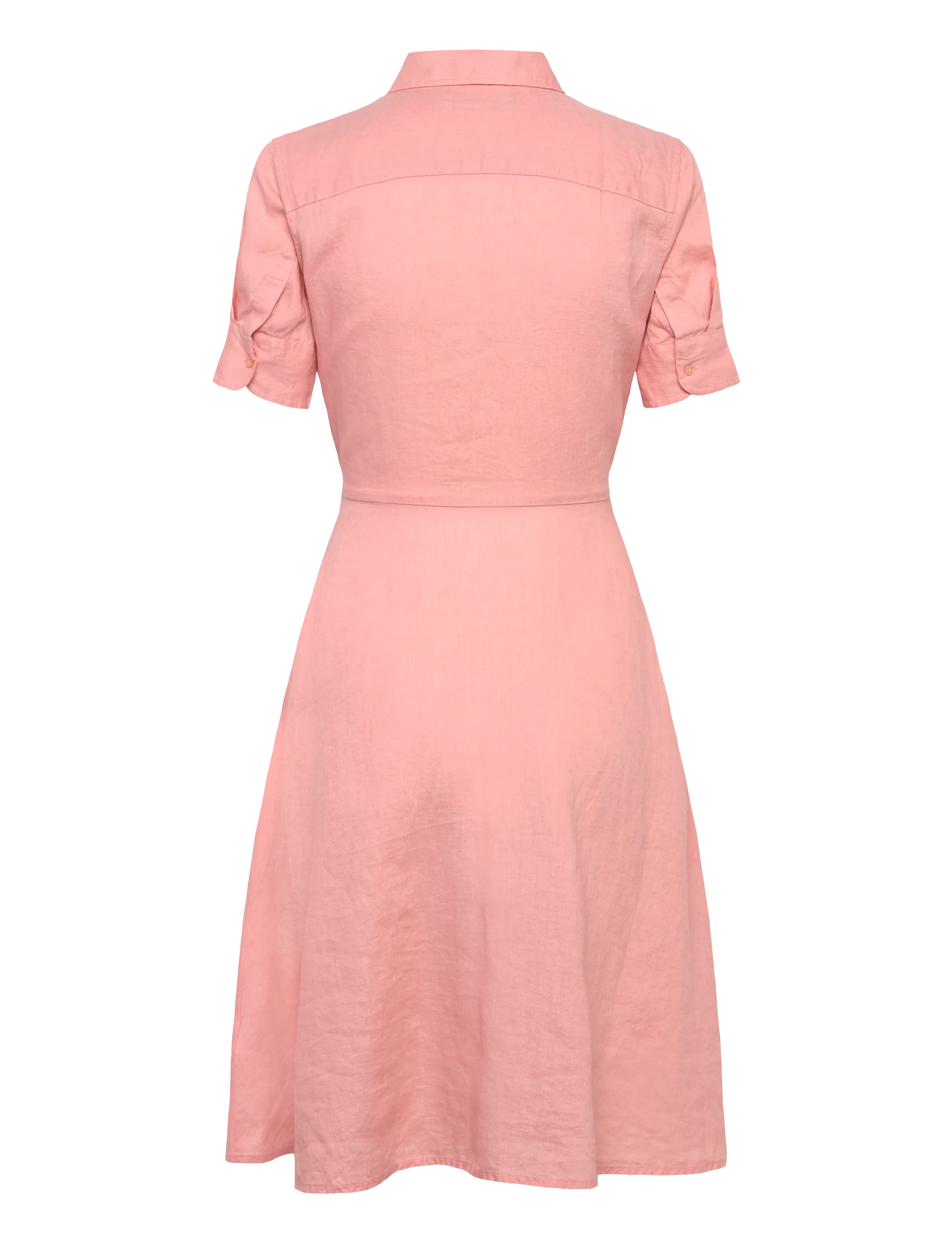 Lauren Ralph Lauren - Tie-Front Linen Shirtdress - paitamekot - pink rhodonite - 1