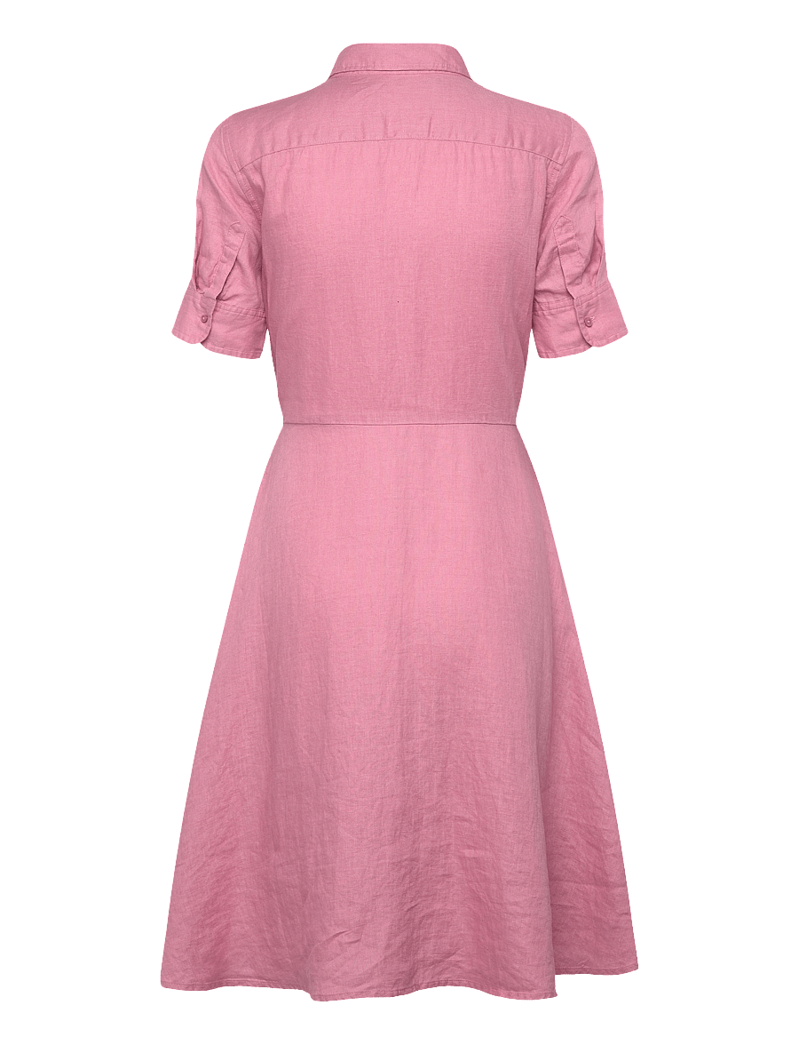 Lauren Ralph Lauren - Tie-Front Linen Shirtdress - hemdkleider - rose mauve - 1