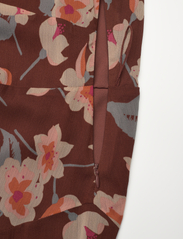 Lauren Ralph Lauren - Floral Ruffle-Trim Georgette Dress - vasaras kleitas - maroon/orange/cre - 4