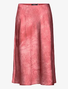 Tie-Dye-Print Satin Skirt, Lauren Ralph Lauren