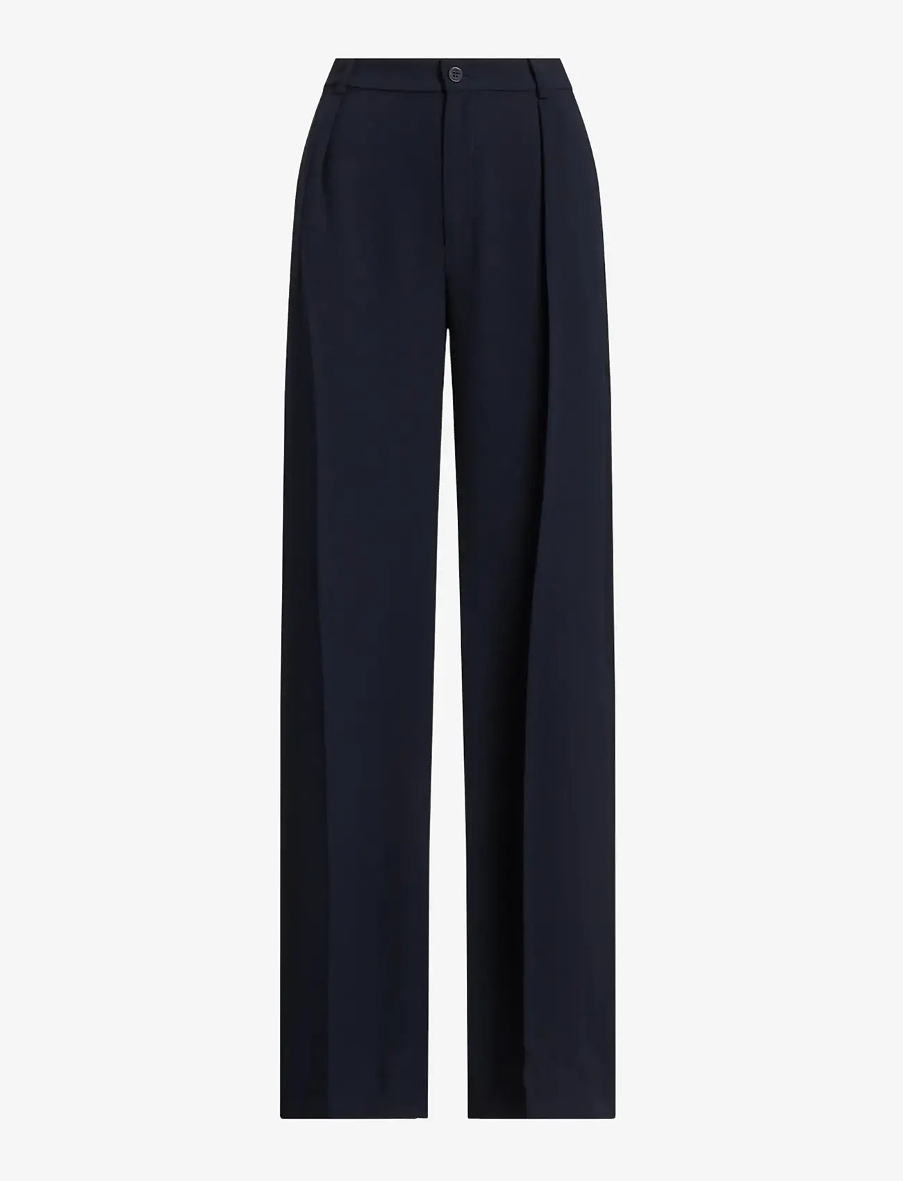 Lauren Ralph Lauren - Double-Faced Georgette Wide-Leg Pant - hosen mit weitem bein - lauren navy - 1