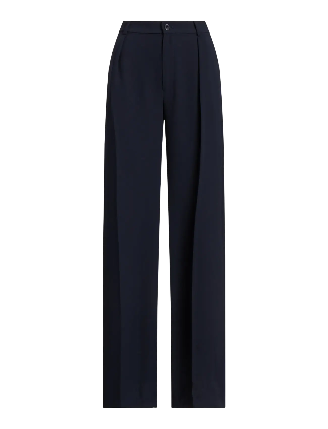 Lauren Ralph Lauren Double-Faced Georgette Wide-Leg Pant - Bukser - LAUREN NAVY / navy
