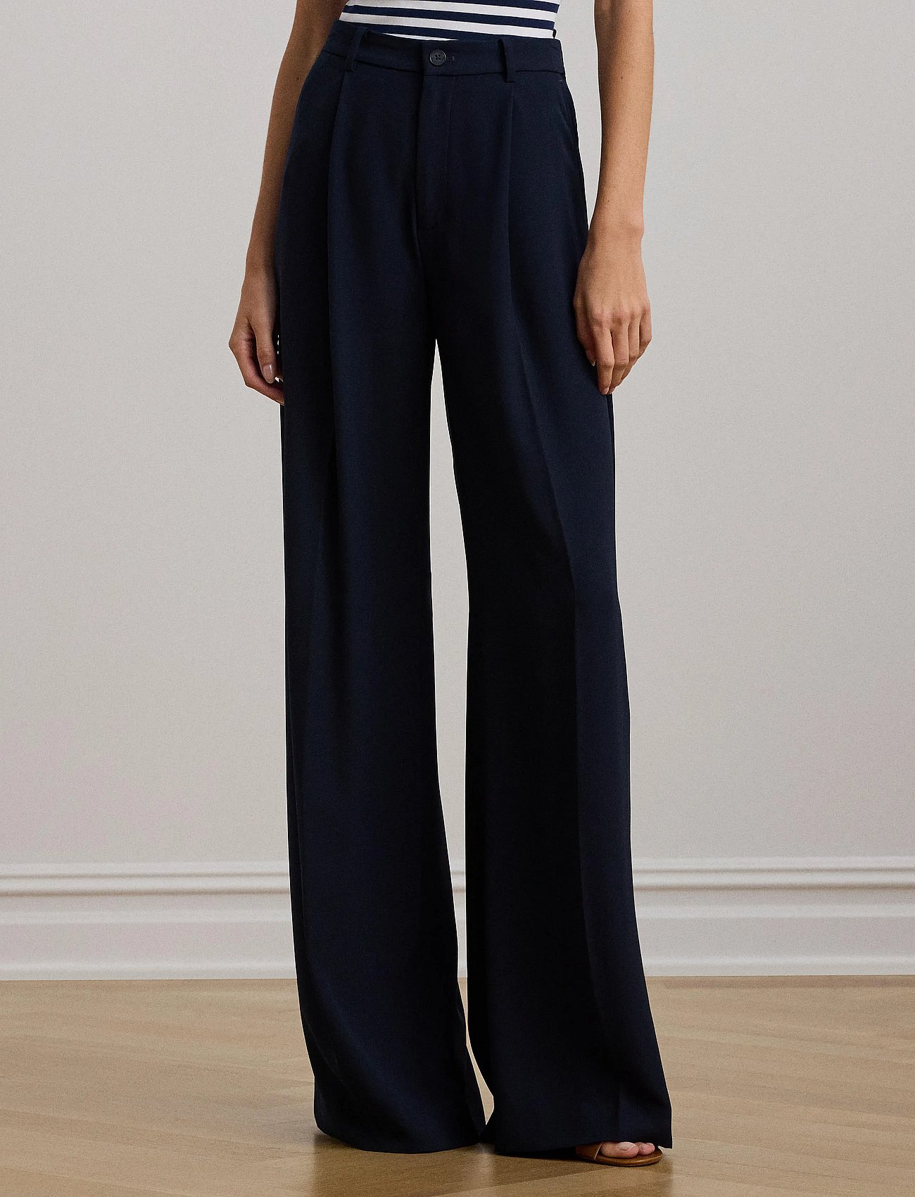 Double-Faced Georgette Wide-Leg Pant - LAUREN