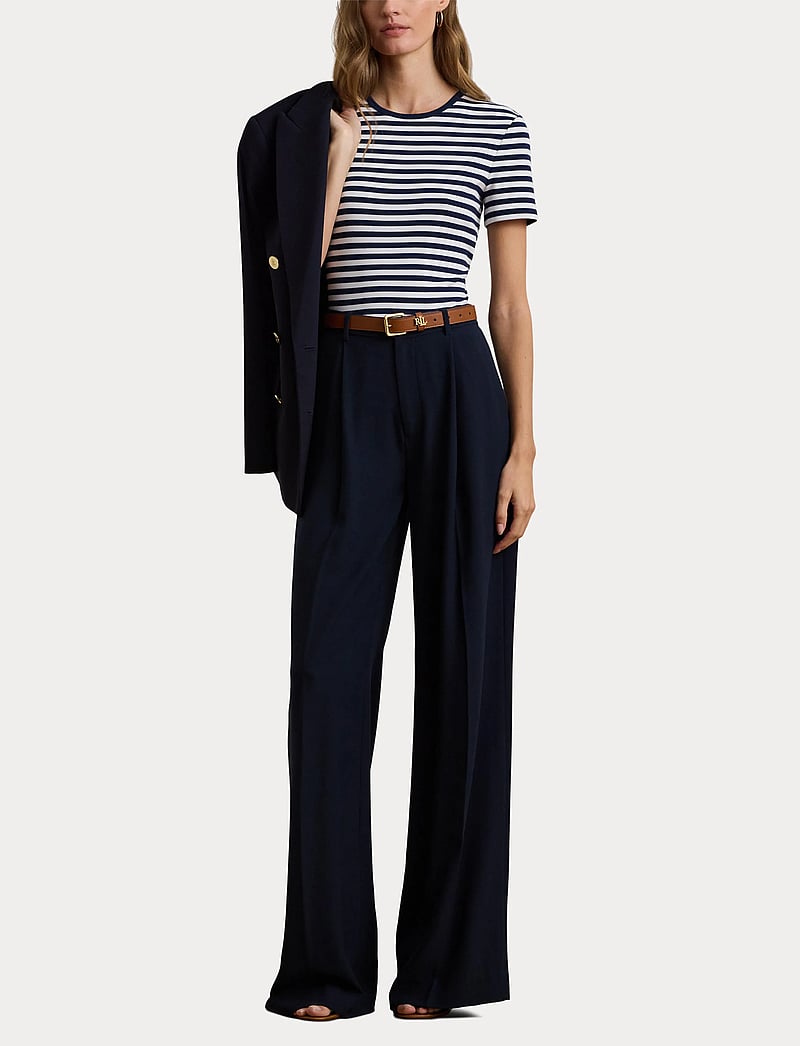 Lauren Ralph Lauren - Double-Faced Georgette Wide-Leg Pant - hosen mit weitem bein - lauren navy - 4