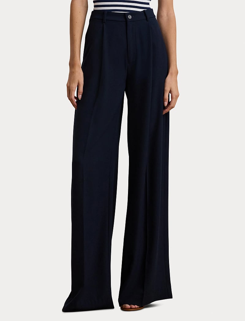 Lauren Ralph Lauren - Double-Faced Georgette Wide-Leg Pant - hosen mit weitem bein - lauren navy - 5