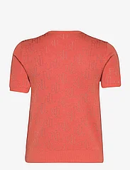 Lauren Ralph Lauren - Monogram Jacquard Short-Sleeve Sweater - džemperiai - canyon orange - 1