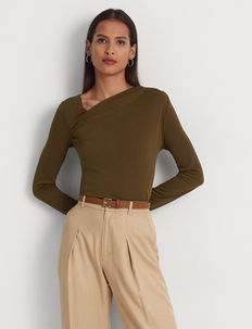 Asymmetrical Stretch Jersey Top, Lauren Ralph Lauren