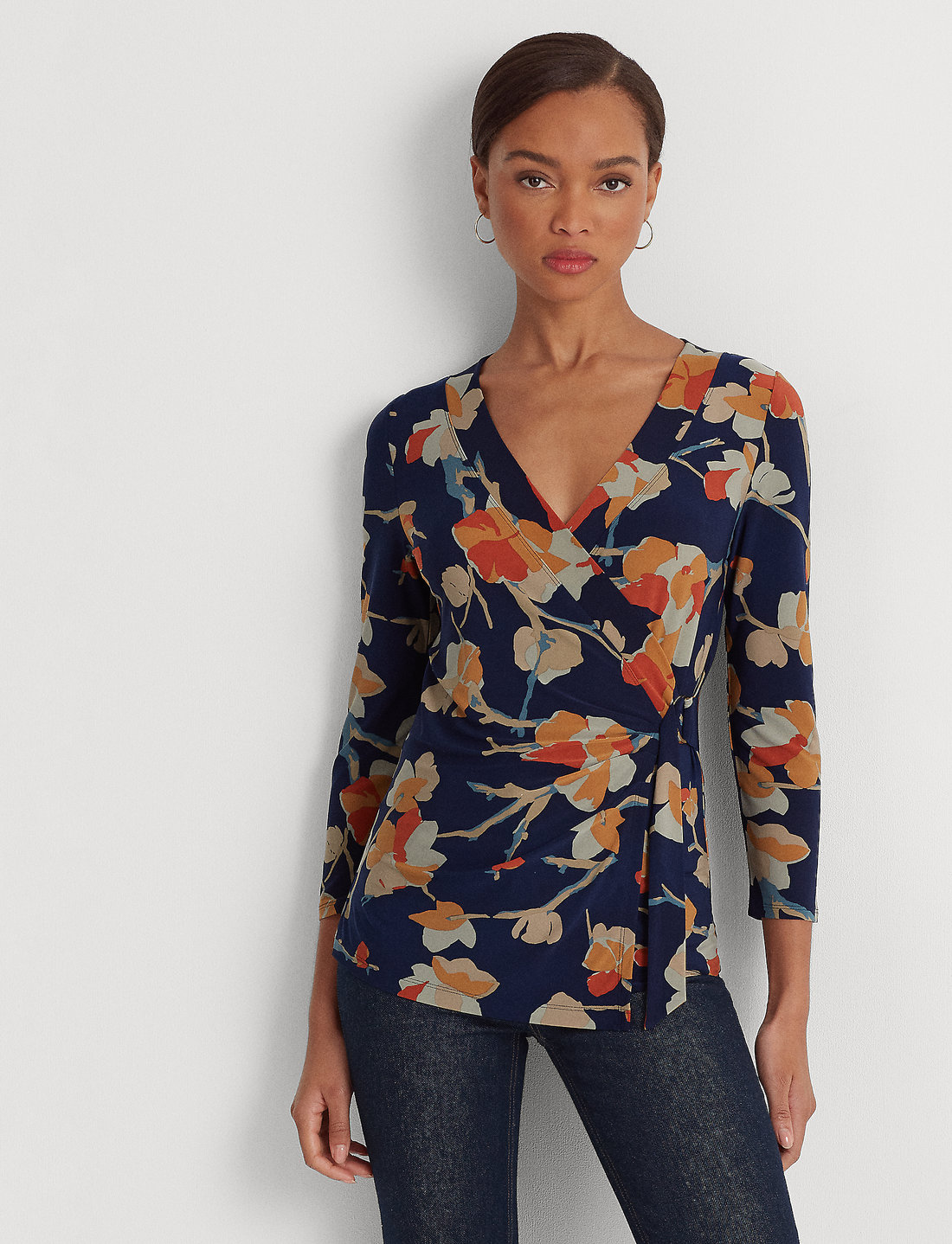 Lauren Ralph Lauren Floral Stretch Jersey Top Long sleeved tops Boozt