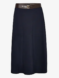 Buckle-Trim Ponte A-Line Skirt, Lauren Ralph Lauren