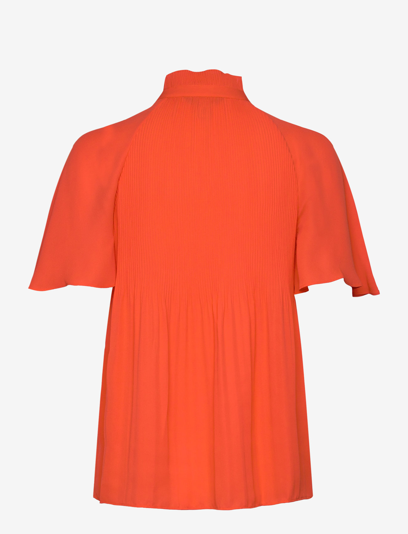 Lauren Ralph Lauren - Pleated Georgette Blouse - kurzämlige blusen - orange lily - 1