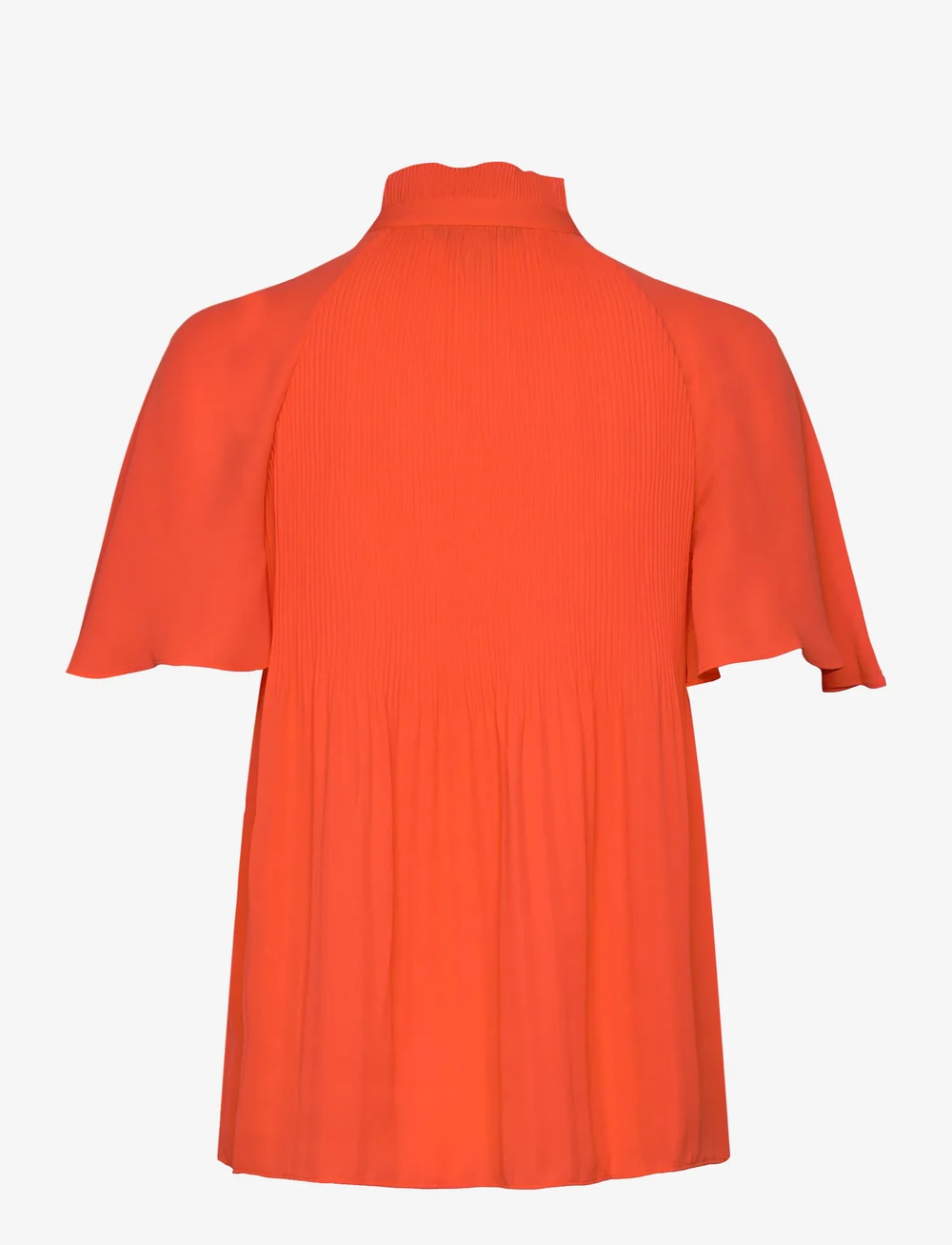 Lauren Ralph Lauren - Pleated Georgette Blouse - kortærmede bluser - orange lily - 1