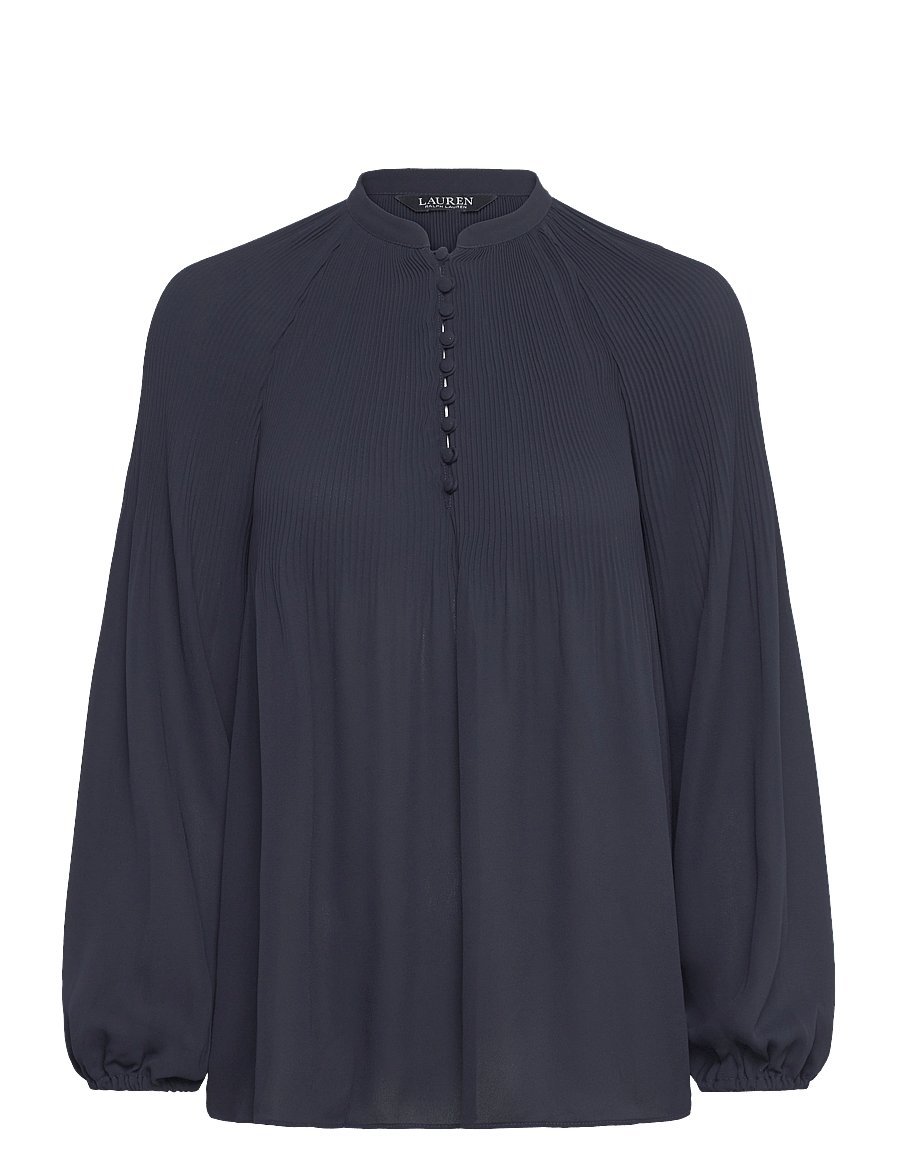 Lauren Ralph Lauren - Pleated Georgette Blouse - lauren navy - 0