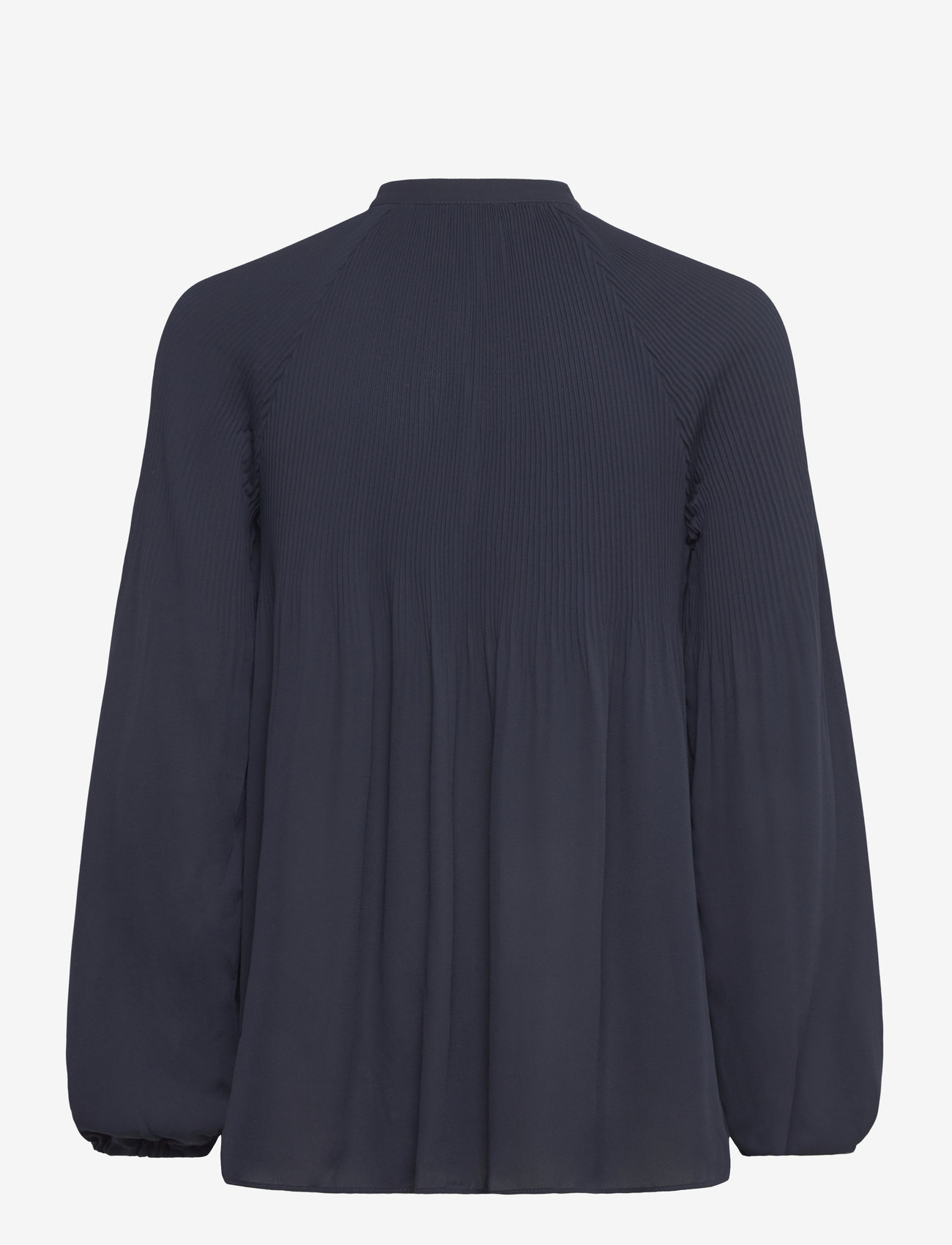 Lauren Ralph Lauren - Pleated Georgette Blouse - långärmade blusar - lauren navy - 1