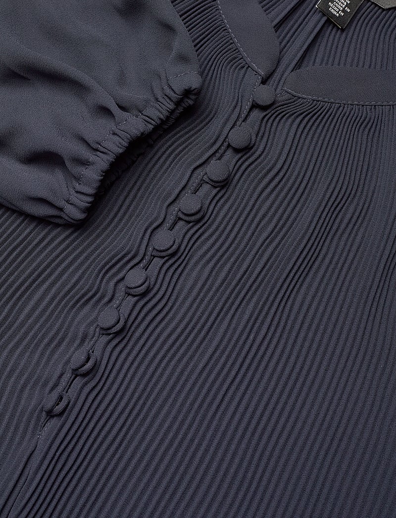 Lauren Ralph Lauren - Pleated Georgette Blouse - långärmade blusar - lauren navy - 2