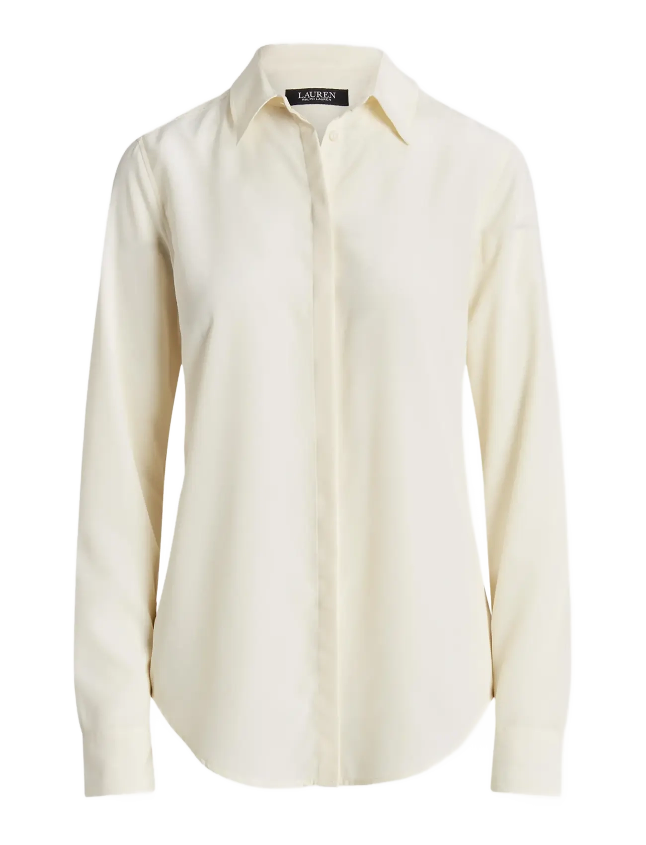 Lauren Ralph Lauren Classic Fit Crepe Shirt - Tøj - MASCARPONE CREAM / cream