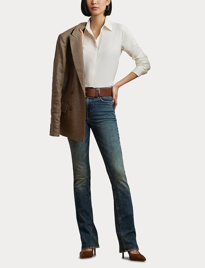 Lauren Ralph Lauren - Classic Fit Crepe Shirt - langärmlige hemden - mascarpone cream - 4