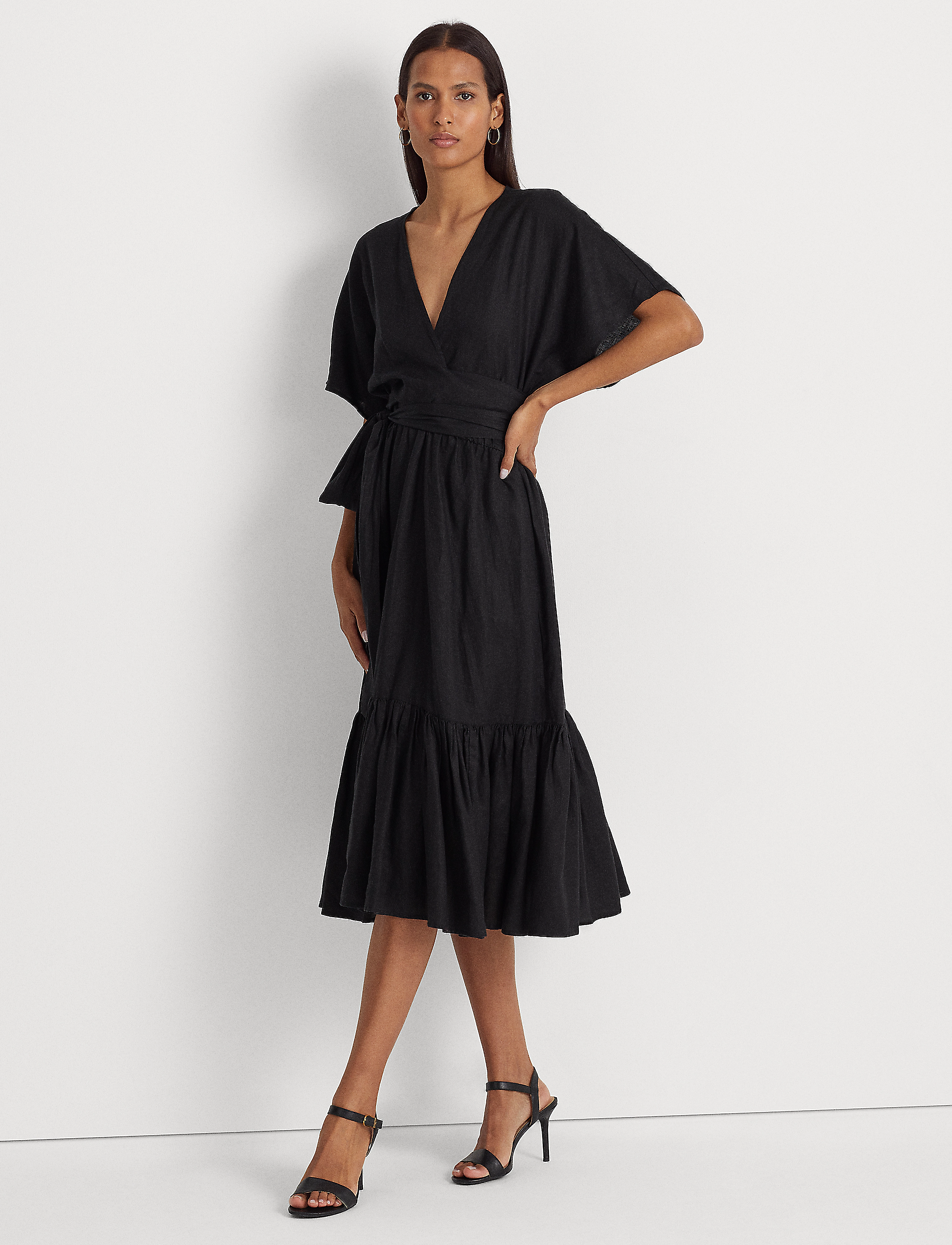 Lauren Ralph Lauren - SOFT DRAPEY LINEN-DRESS - black - 2