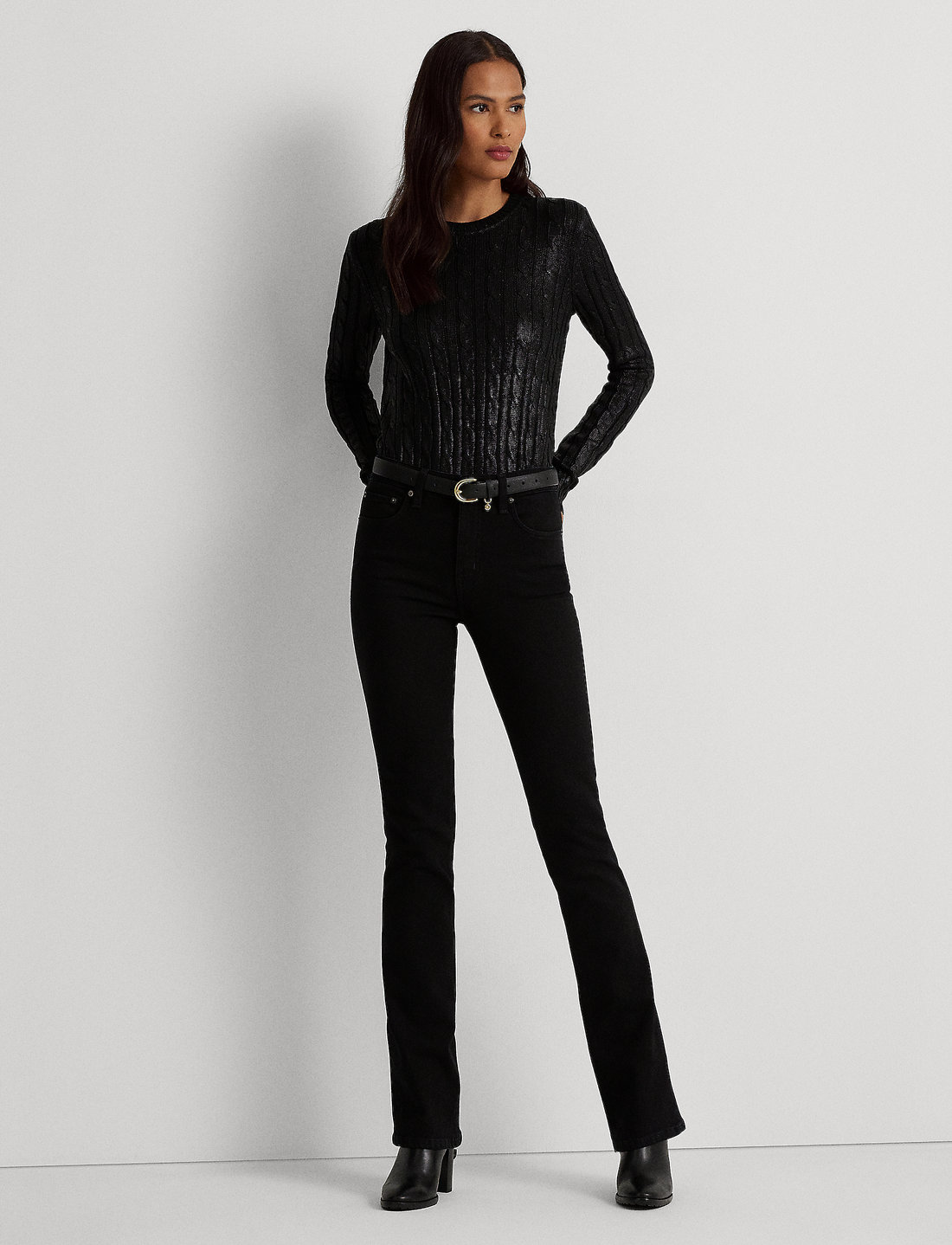 Ralph lauren women's black jeans clearance