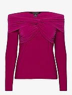 Jersey Off-the-Shoulder Top - FUCHSIA BERRY