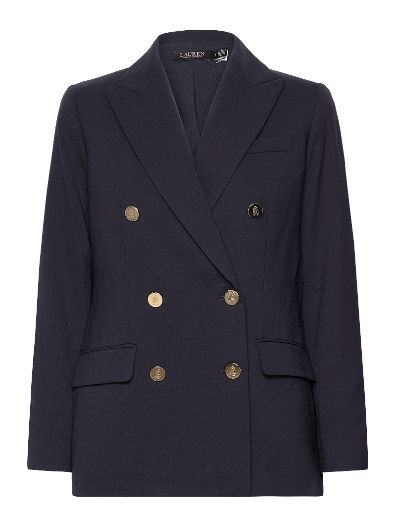 Lauren Ralph Lauren - Double-Breasted Wool Crepe Blazer - kahes joones nööpidega bleiserid - lauren navy - 1