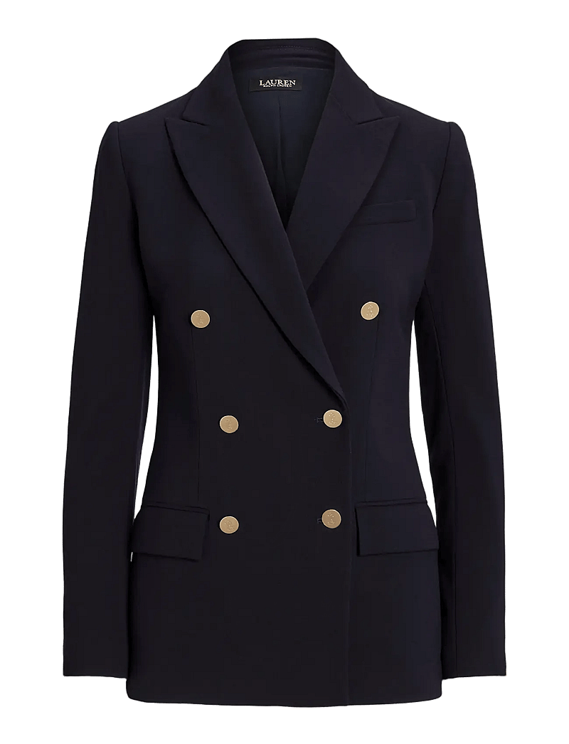 Lauren Ralph Lauren - Double-Breasted Wool Crepe Blazer - lauren navy - 1