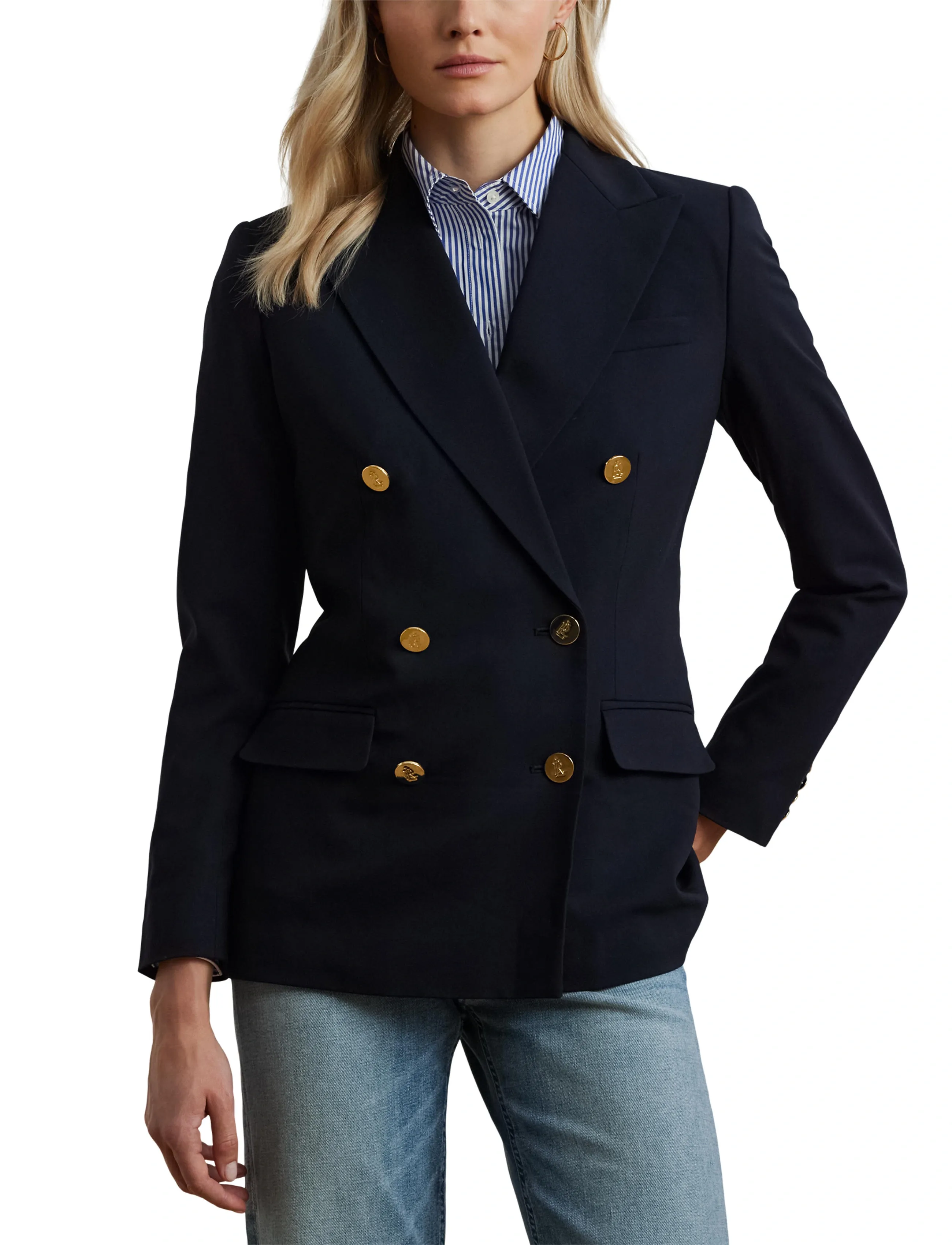 Lauren Ralph Lauren ST LT WT WOOL CRP-JACKET - Lauren Ralph Lauren - LAUREN NAVY / navy