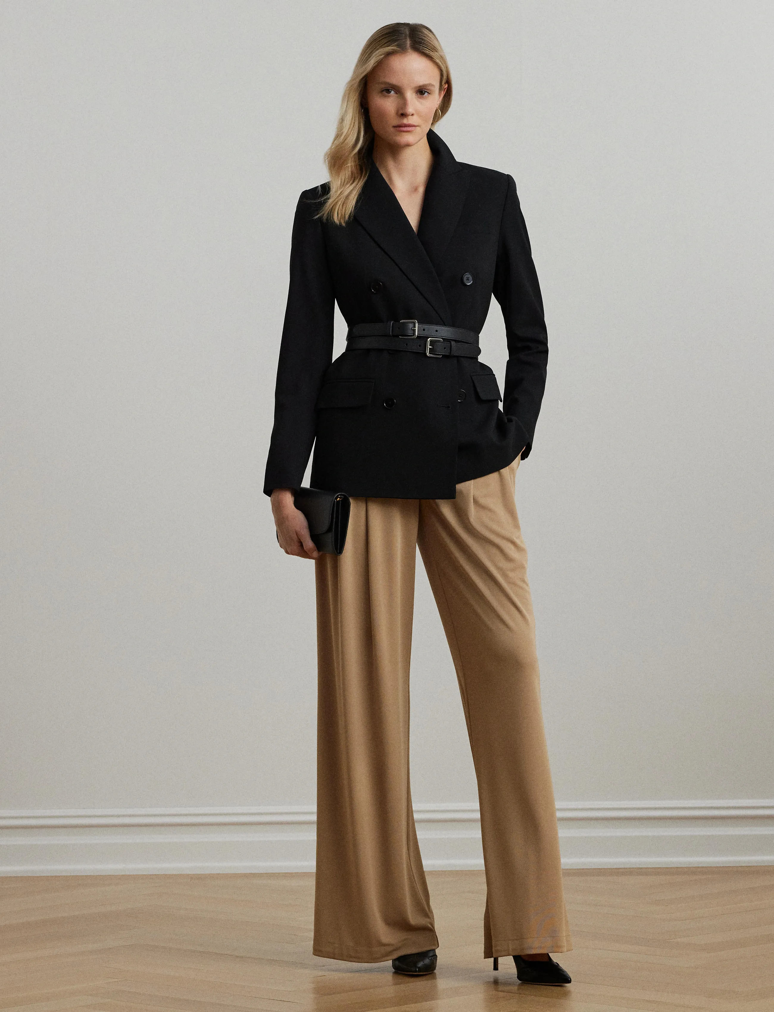 Lauren Ralph Lauren ST LT WT WOOL CRP-JACKET - Kavajer - POLO BLACK / black