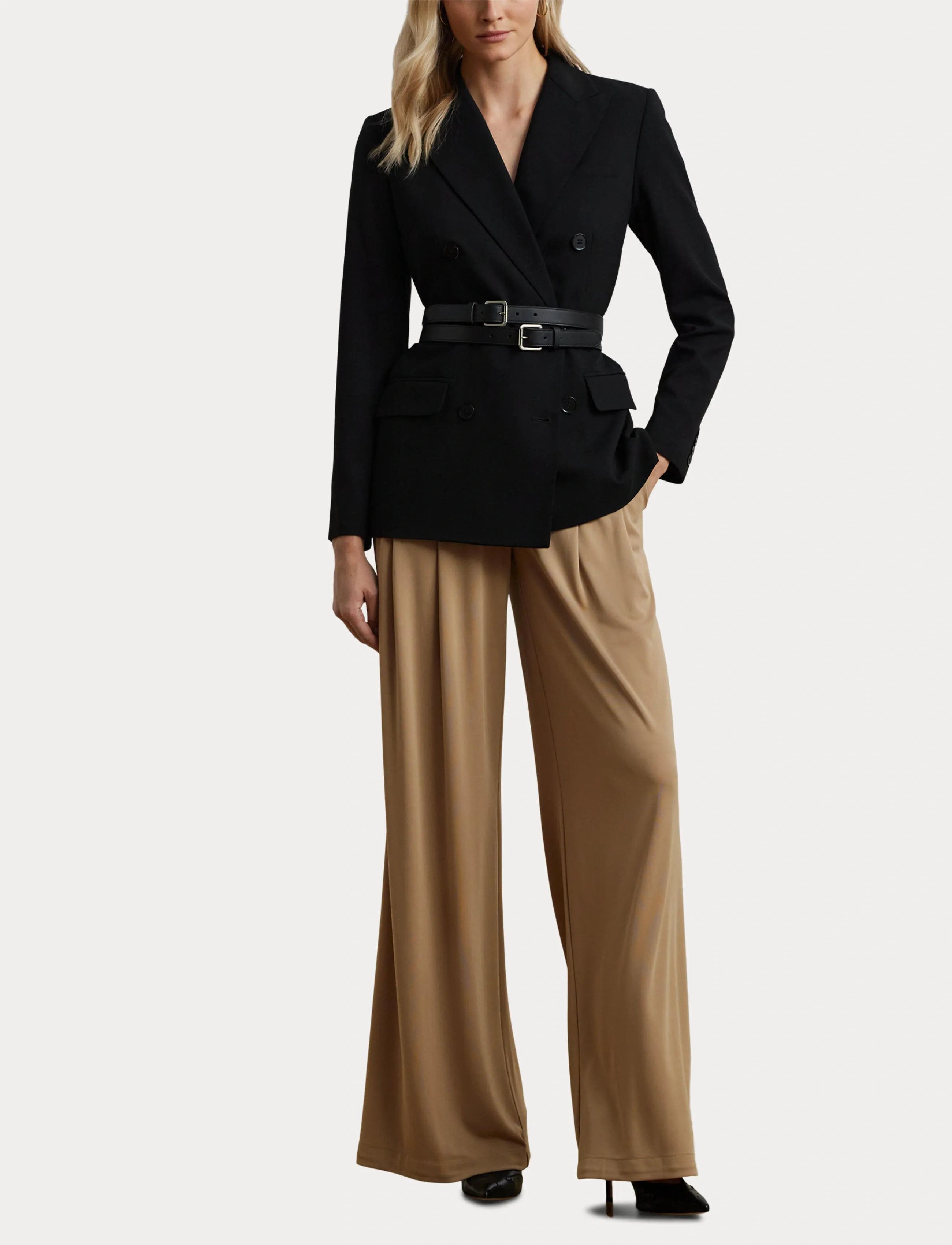 Lauren Ralph Lauren - ST LT WT WOOL CRP-JACKET - dubbelknäppta kavajer - polo black - 4