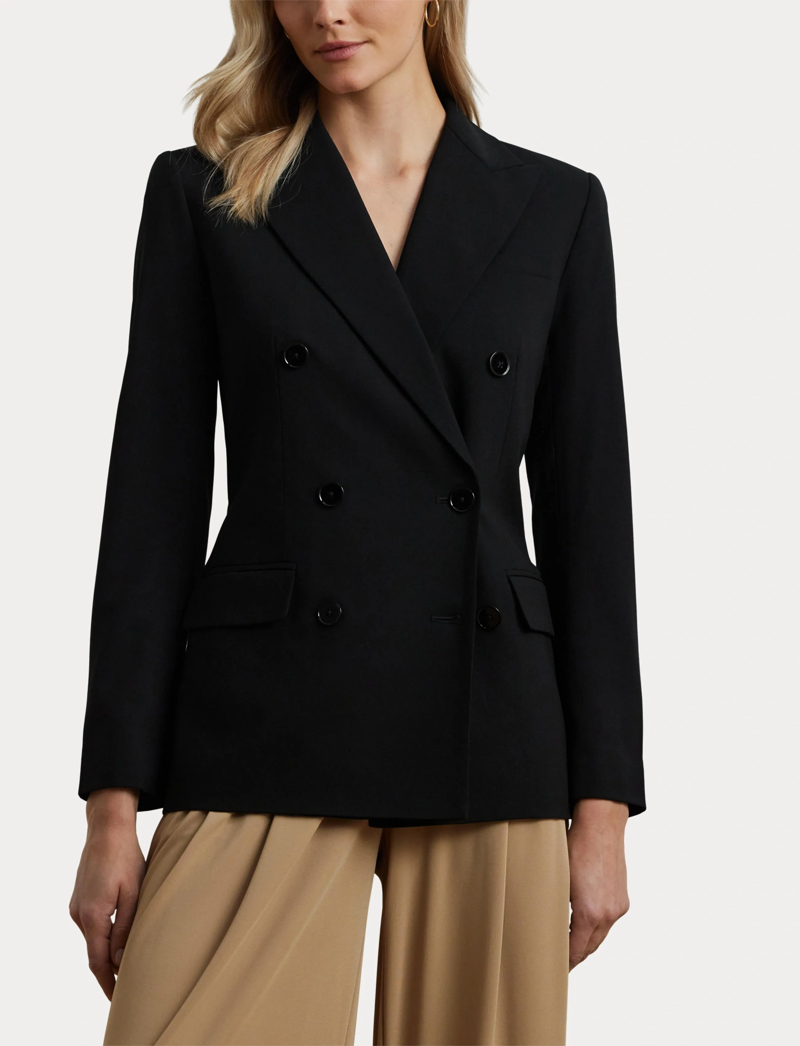 Lauren Ralph Lauren - ST LT WT WOOL CRP-JACKET - dubbelknäppta kavajer - polo black - 5