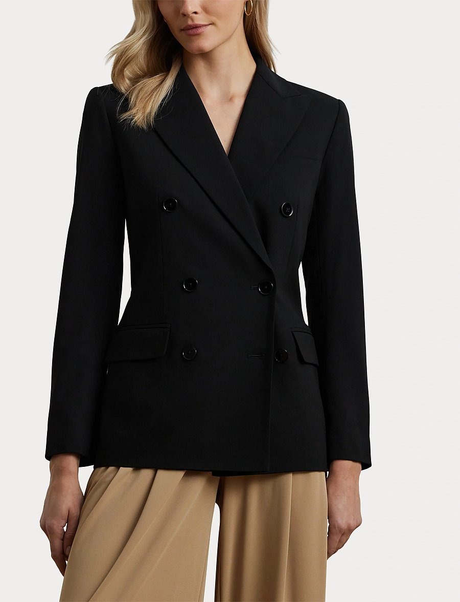 Lauren Ralph Lauren - ST LT WT WOOL CRP-JACKET - dubbelknäppta kavajer - polo black - 5