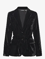 Lauren Ralph Lauren - Belted Velvet Blazer - vakarėlių drabužiai išparduotuvių kainomis - black - 0