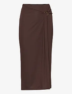 Buckle-Trim Stretch Jersey Pencil Skirt, Lauren Ralph Lauren
