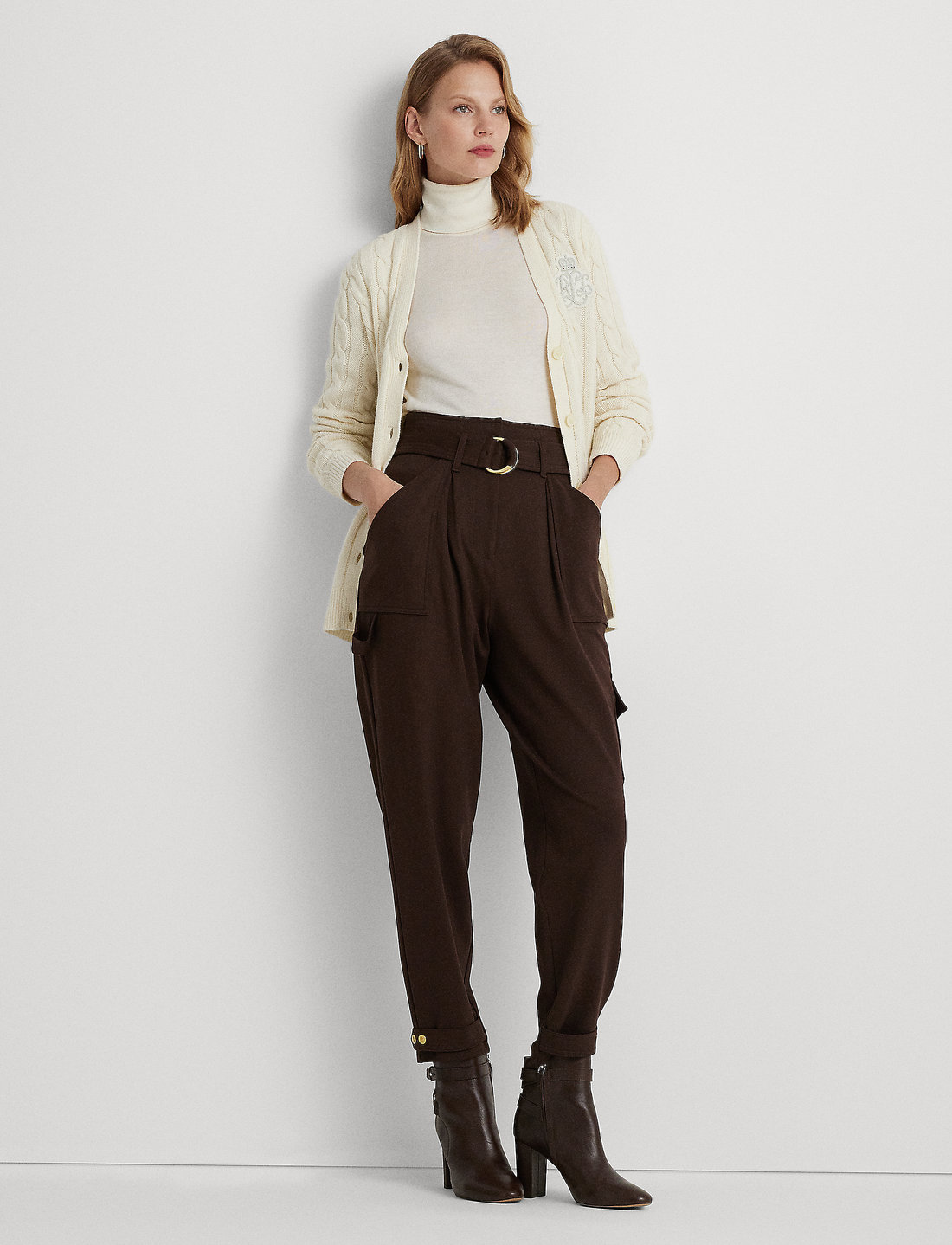 Lauren Ralph Lauren Belted Ponte Cargo Pant Byxor Boozt