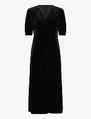 Lauren Ralph Lauren - Stretch Velvet Puff-Sleeve Midi Dress - vakarėlių drabužiai išparduotuvių kainomis - black velvet - 0