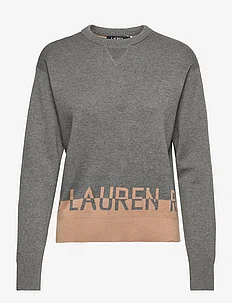 Logo Jacquard Cotton-Blend Sweater, Lauren Ralph Lauren