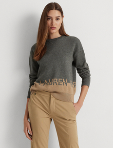 Logo Jacquard Cotton-Blend Sweater, Lauren Ralph Lauren
